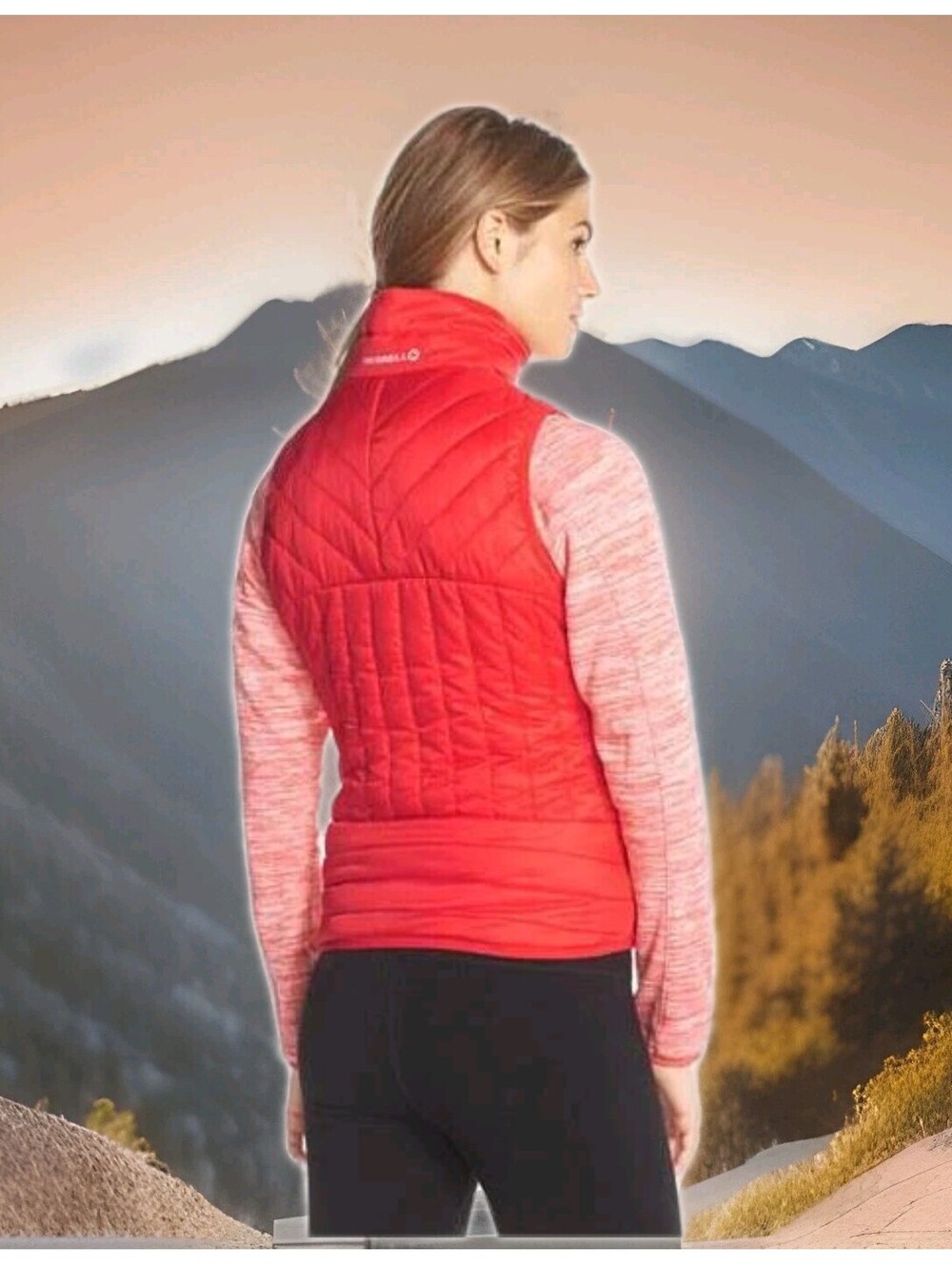 NEW Merrell Inertia Quilted Puffer Vest Jacket THINSULATE WORKOUT RUNNING LARGE